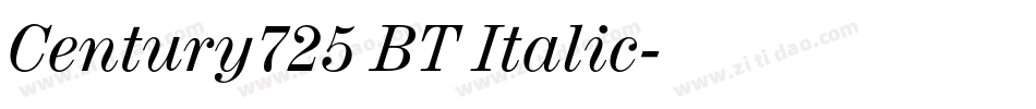Century725 BT Italic字体转换